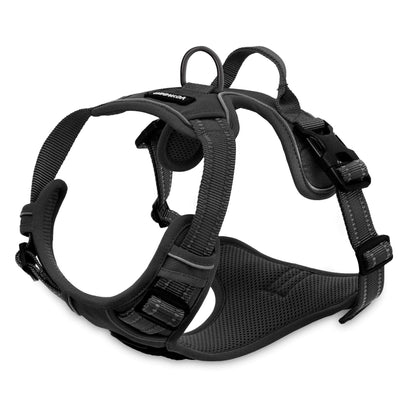 VOYAGER Dual-Attachment Dog Harness in Black - Expanded