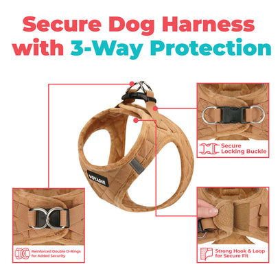 Step-In Plush Suede Pet Harness