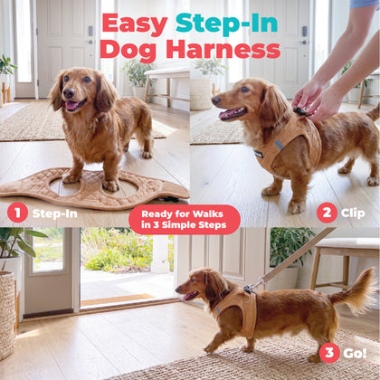 Step-In Plush Suede Pet Harness