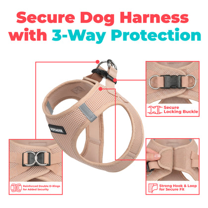 Step-In Air Pet Harness with Matching Trim