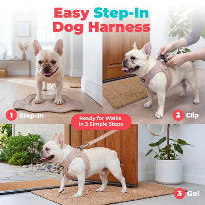Step-In Air Pet Harness with Matching Trim