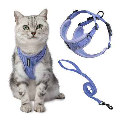 Voyager Escape Proof Cat Harness and Leash with Matching Trim