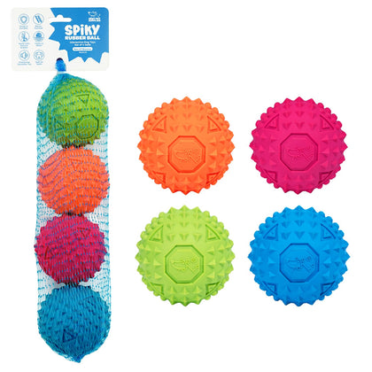 Squeaky Rubber Spiky Ball Dog Toy