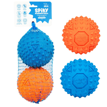 Squeaky Rubber Spiky Ball Dog Toy