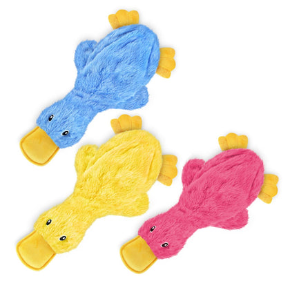 Crinkle Duck Stuffless Dog Toy