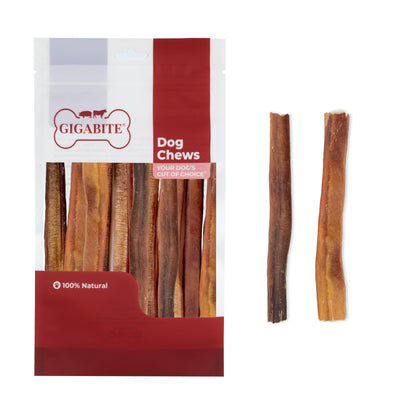 GigaBite Beef Pizzle Half-Cut Bully Stick Dog Treats