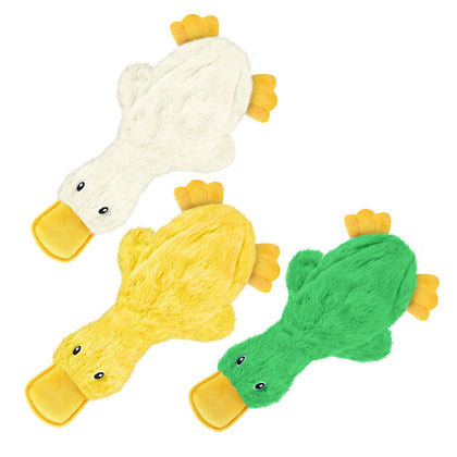 Crinkle Duck Stuffless Dog Toy