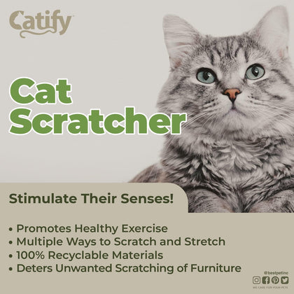 Cat Scratcher Lounge with built-in toy feature