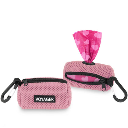 Mesh Dog Waste Bag Dispenser with Velcro Strap for Leash