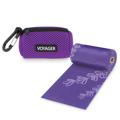 Mesh Dog Waste Bag Dispenser with Velcro Strap for Leash