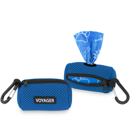 Mesh Dog Waste Bag Dispenser with Velcro Strap for Leash