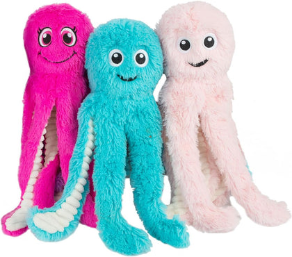 OctoMutant Squeaky Plush Dog Toy Set