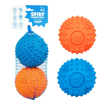 Squeaky Rubber Spiky Ball Dog Toy