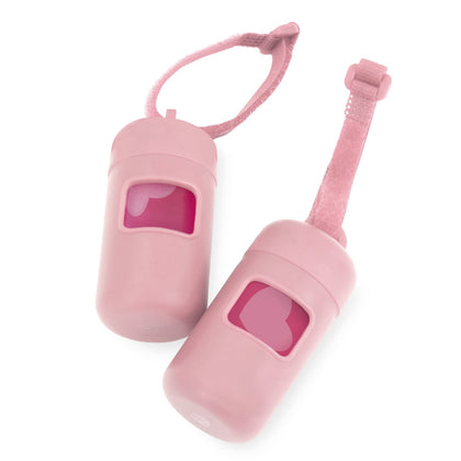 2-Pack Plastic Dog Waste Bag Dispenser with Velcro Strap for Leash