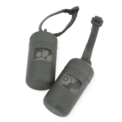 2-Pack Plastic Dog Waste Bag Dispenser with Velcro Strap for Leash