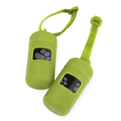 2-Pack Plastic Dog Waste Bag Dispenser with Velcro Strap for Leash