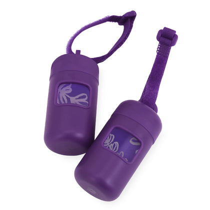 2-Pack Plastic Dog Waste Bag Dispenser with Velcro Strap for Leash