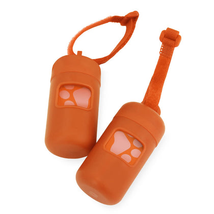 2-Pack Plastic Dog Waste Bag Dispenser with Velcro Strap for Leash