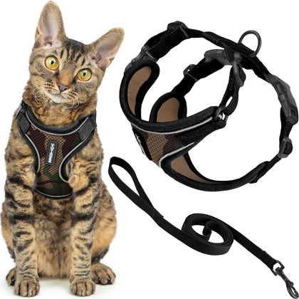 Voyager Escape Proof Cat Harness and Leash with Matching Trim