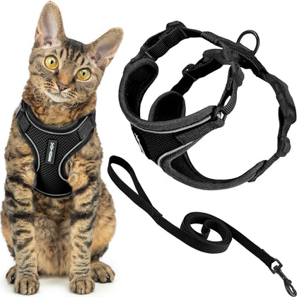 Voyager Escape Proof Cat Harness and Leash with Matching Trim