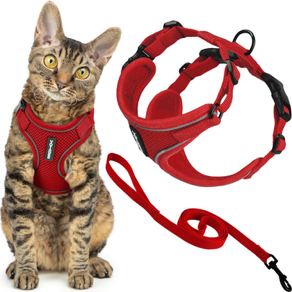 Voyager Escape Proof Cat Harness and Leash with Matching Trim