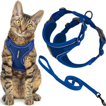 Voyager Escape Proof Cat Harness and Leash with Matching Trim
