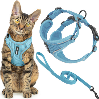 Voyager Escape Proof Cat Harness and Leash with Matching Trim