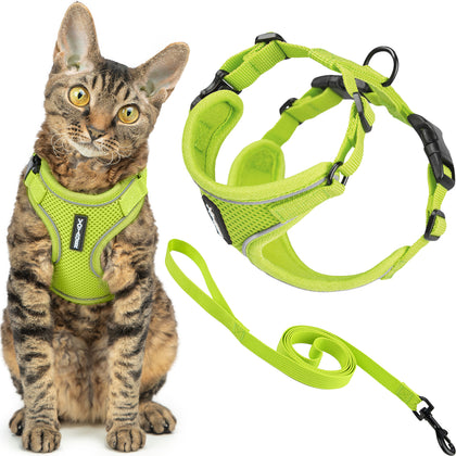 Voyager Escape Proof Cat Harness and Leash with Matching Trim