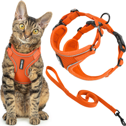 Voyager Escape Proof Cat Harness and Leash with Matching Trim