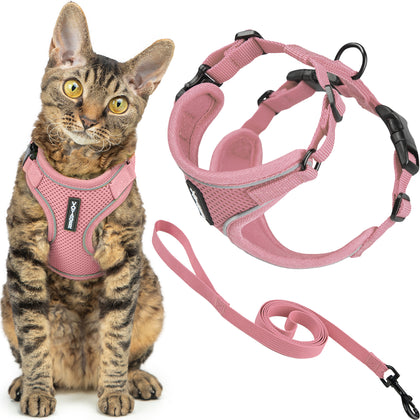 Voyager Escape Proof Cat Harness and Leash with Matching Trim