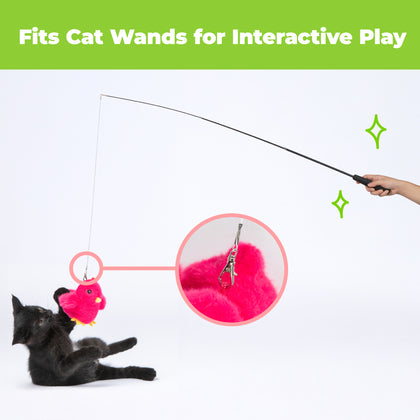 Catify Interactive Motion-Activated Cat Toy with Catnip - Flapping Chirping Chick