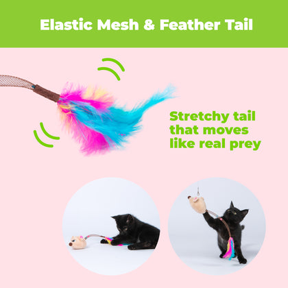 Catify Interactive Cat Toy with Catnip - Squeaking Mice