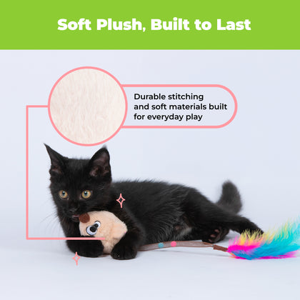 Catify Interactive Cat Toy with Catnip - Squeaking Mice
