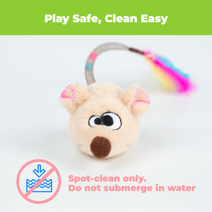 Catify Interactive Cat Toy with Catnip - Squeaking Mice