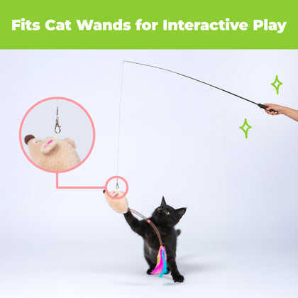 Catify Interactive Cat Toy with Catnip - Squeaking Mice