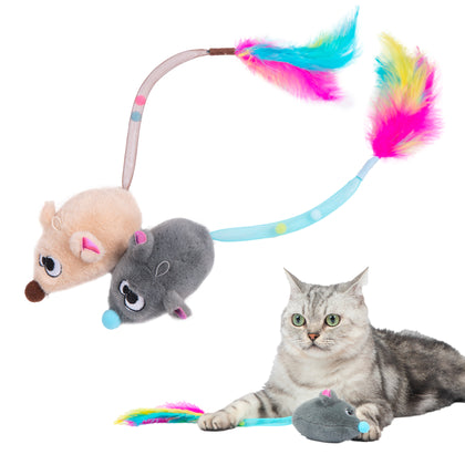 Catify Interactive Cat Toy with Catnip - Squeaking Mice