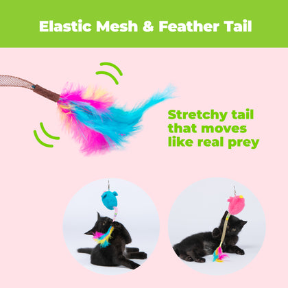 Catify Interactive Cat Toy with Catnip - Squeaking Mice