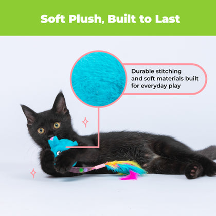 Catify Interactive Cat Toy with Catnip - Squeaking Mice
