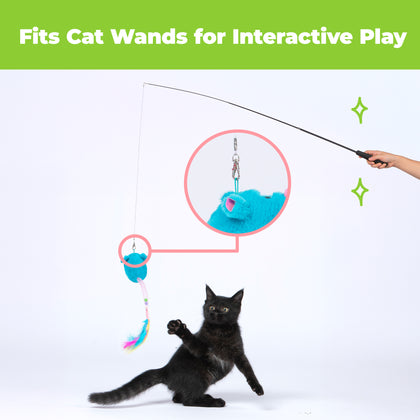 Catify Interactive Cat Toy with Catnip - Squeaking Mice