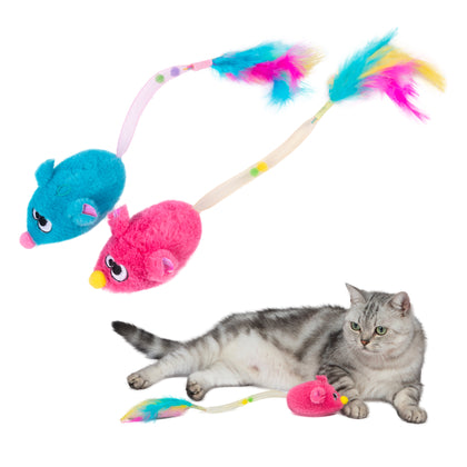 Catify Interactive Cat Toy with Catnip - Squeaking Mice