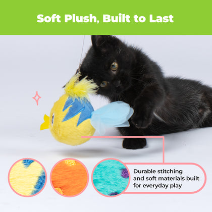 Catify Catnip Filled Cat Toy - Fluffy Fish Set