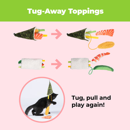 Catify Catnip Filled Cat Toy - Sushi Rolls