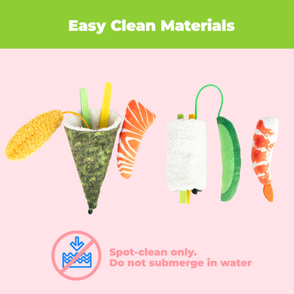 Catify Catnip Filled Cat Toy - Sushi Rolls