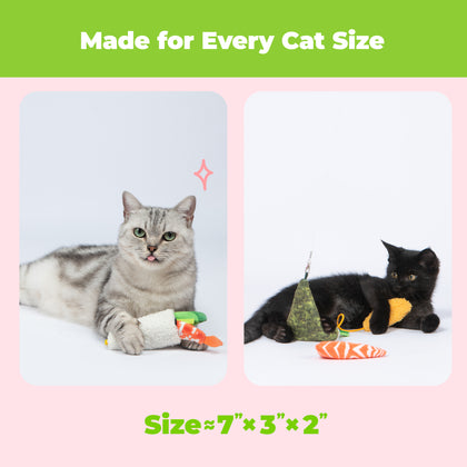 Catify Catnip Filled Cat Toy - Sushi Rolls