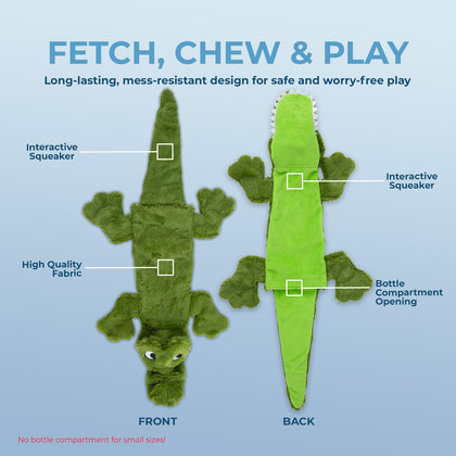 2-in-1 Fun Skins Stuffing Free Dog Toys (4-Pack Set)