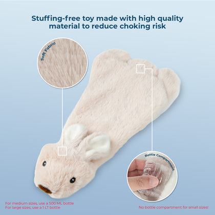 Dog Toy Enrichment Bundle - 4 Piece Set w/ Tennis Balls, Plush Squeak Toy & Crinkle Stuff-less Toy