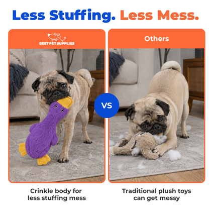 Halloween Crinkle Duck Stuffless Dog Toy