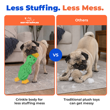 Halloween Crinkle Duck Stuffless Dog Toy