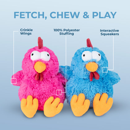 Mrs. Cluck Squeaky Plush Dog Toy