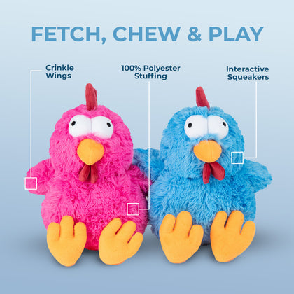 Mrs. Cluck Squeaky Plush Dog Toy